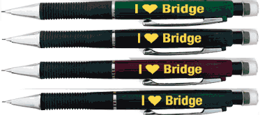 Btidge Pens and Pencils I Love Bridge