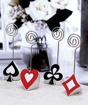 Newest Wedding favor Wholesale 300PCS/LOT(spades hearts clubs and diamonds choice) Poker Themed Place Card Holders
