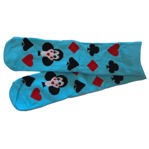 Socks with Bridge Card Suits Motif