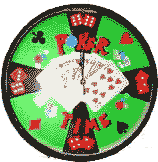 Poker-Time-Wall-Clock - Gifts and Supplies for Card Players