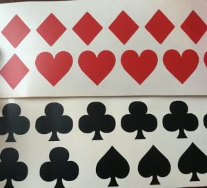 Playing Card Suit Symbol Stickers