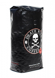Death Wish Coffee, The World's Strongest Whole Bean Coffee, Fair Trade and Organically Grown, 16 Ounce Bag