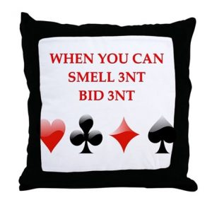 bridge throw pillow when you can smell 3NT bit 3NT
