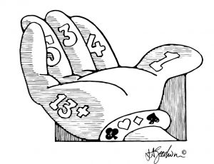 hand illustrating high card points, opening points