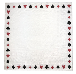 Paper Napkins Card Suit Edges - Gifts for Card Players