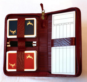 leather bridge card case