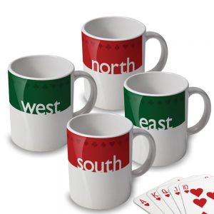 North South East West! Porcelain Mugs – Set of 4