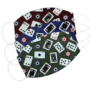 card and chips face mask