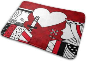 King Queen of hearts bath mat