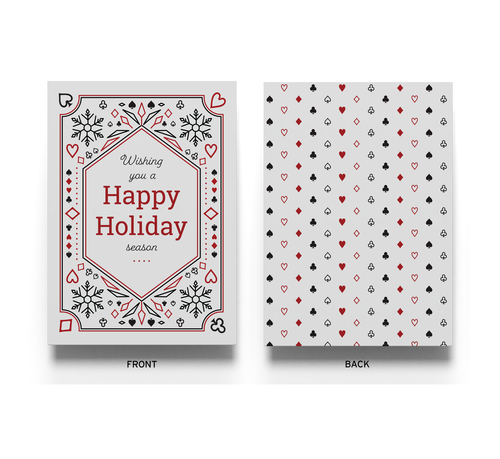 Card shaped Happy Holidays greeting card