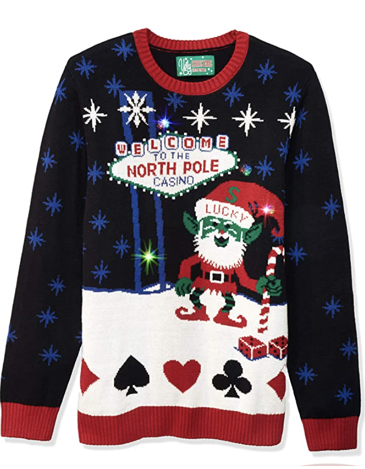 Ugly Christmas Sweater North Pole Casino