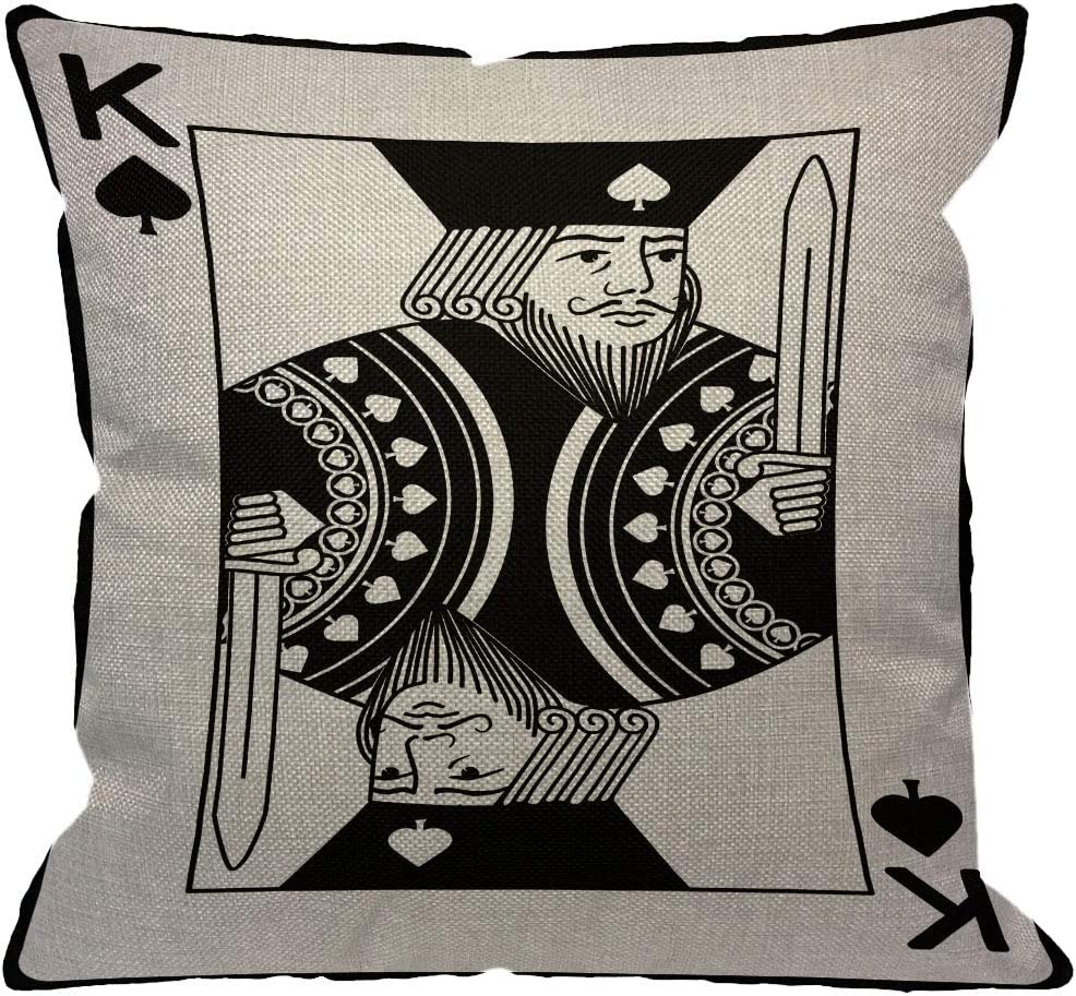 king of spades pillow card motif suits poker casino bridge