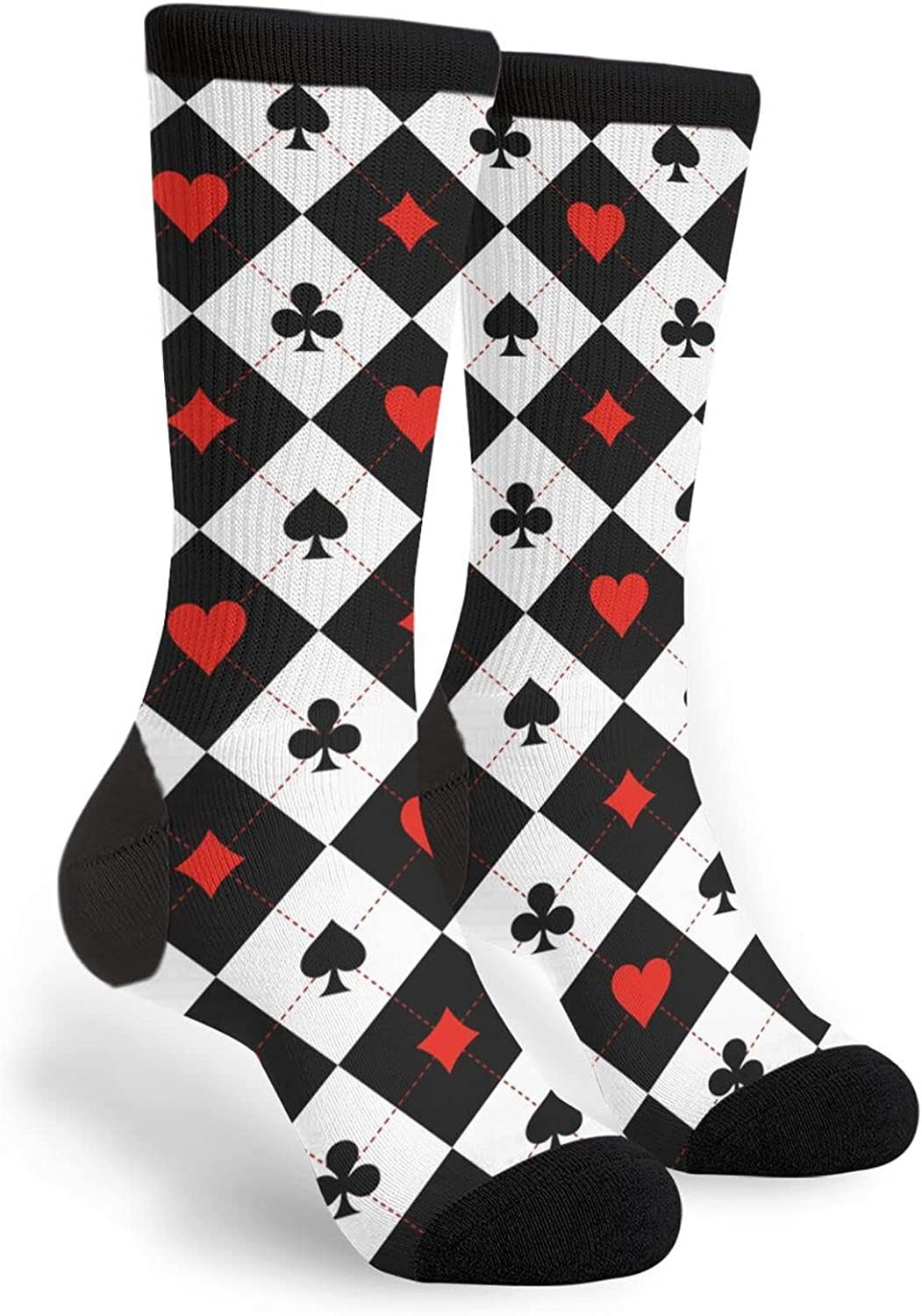 Crew Socks Card Motif Poker Bridge Casino