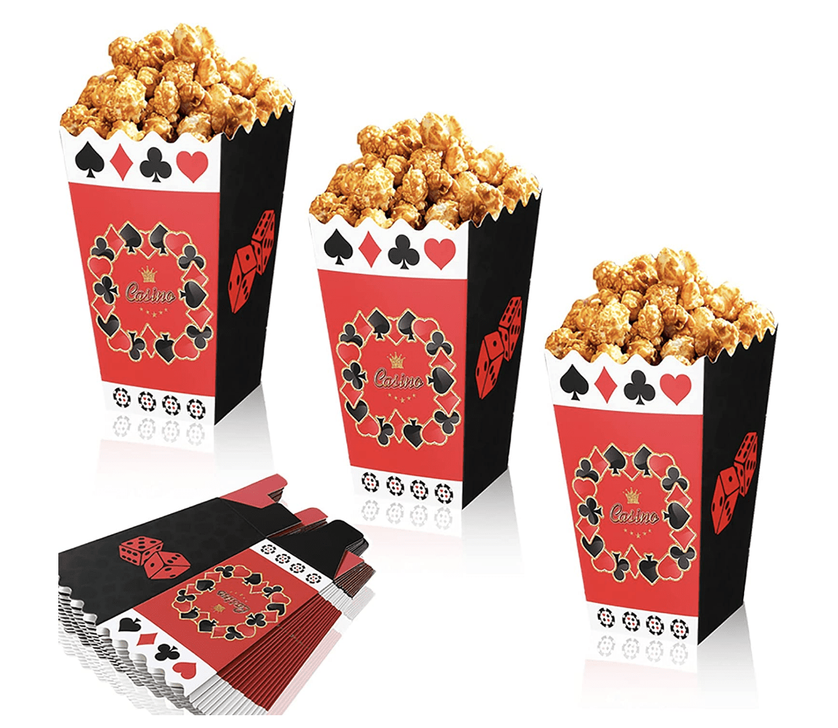 popcorn box suit symbols poker casino card party