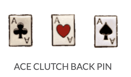 Aces clutch back pins poker bridge casino