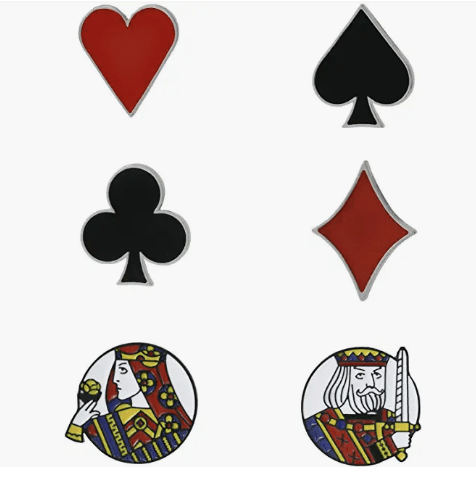 Card Suit Lapel Pin Bridge Poker Casino