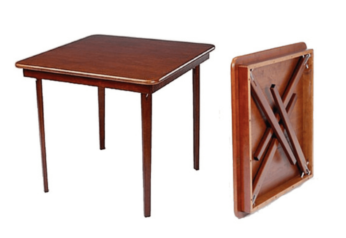 Wooden folding card table