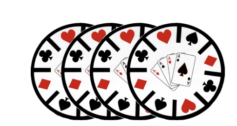 Bridge Coasters Poker coasters card suits casino drink