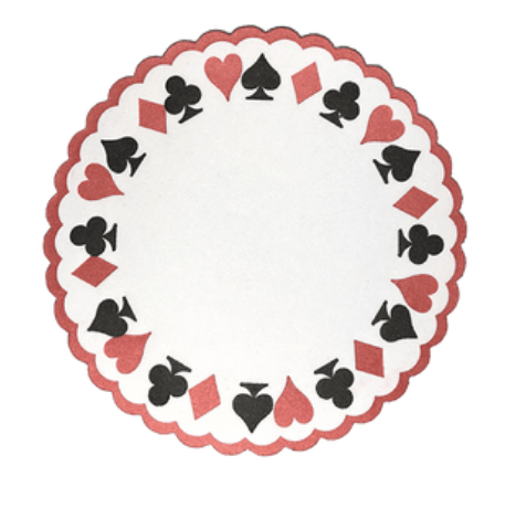Paper drink coasters card suit design playing cards bridge poker table casino