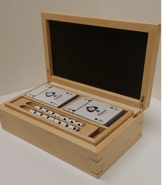 Wooden Playing Card Box