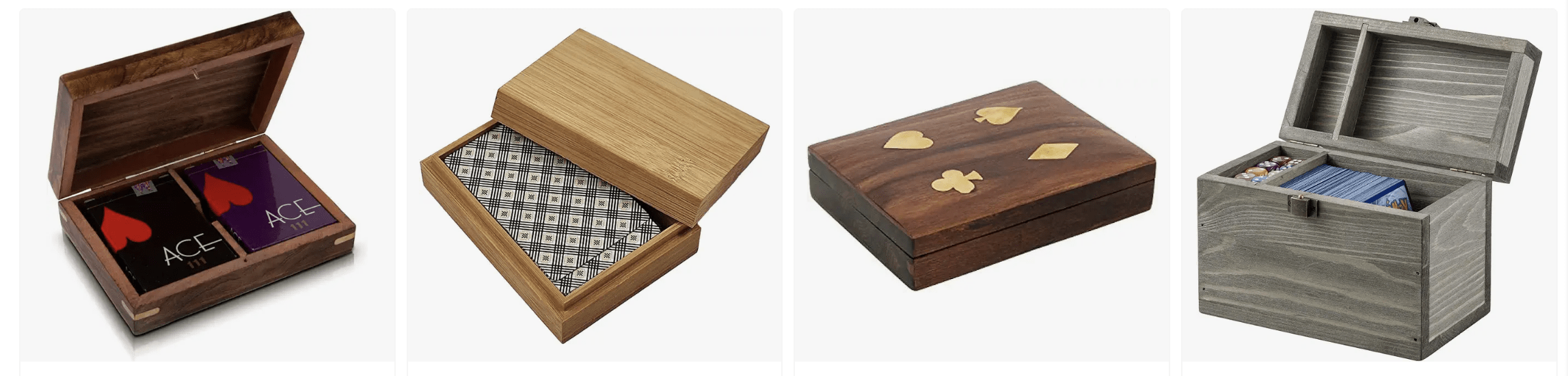 Wooden Playing Card Boxes