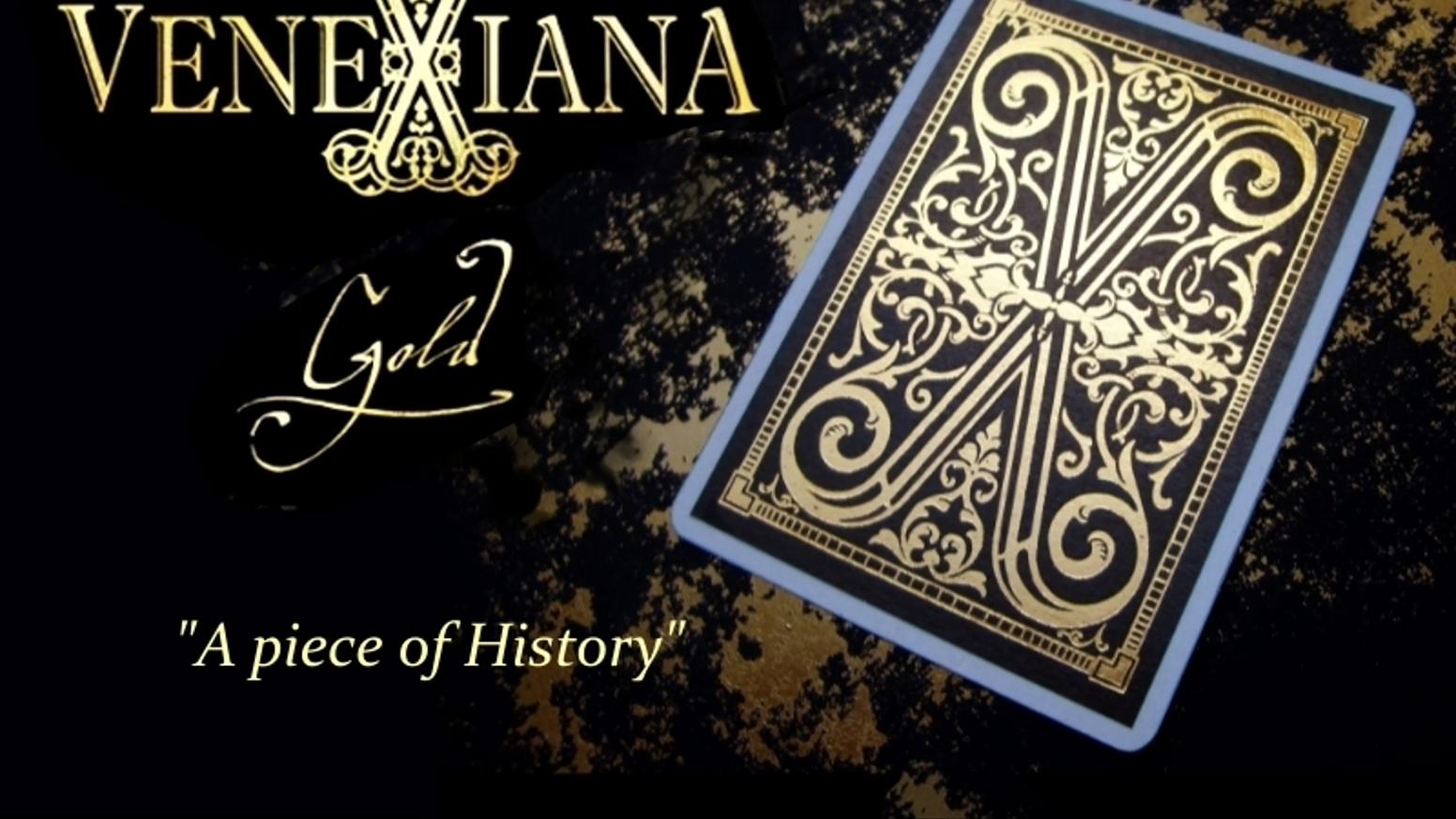 Oath Playing Cards presents Venexiana Gold Gifts for Card Players