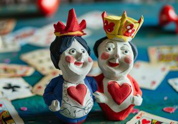 Plasticine King and Queen of Hearts Playing Cards are Fun