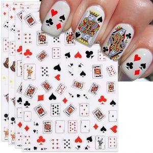 Playing Card Symbols motif Nail Art