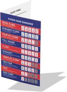 Set of 10 cards for games of Poker and Texas Holdem