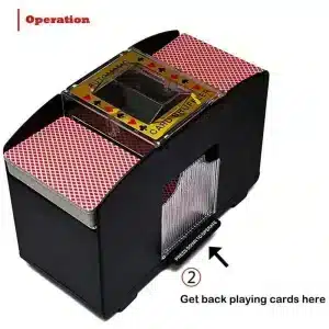 6 deck card shuffler battery operatred