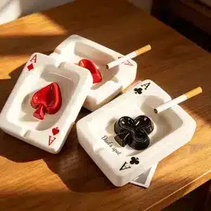 Ceramic Playing Card Suit Aces Ash Trays