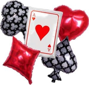 card motif foil balloons