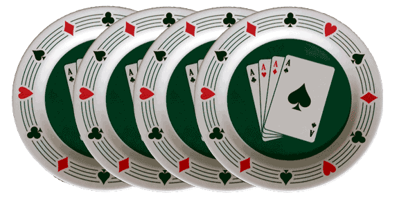 Melamine Plates with Card Suit motif