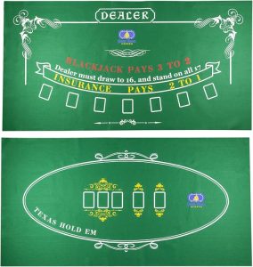 Poker Blackjack Felt Mat