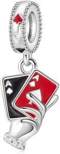 Two aces charm bead